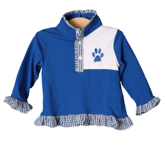 Embroidered Go Cats Girls Pullover