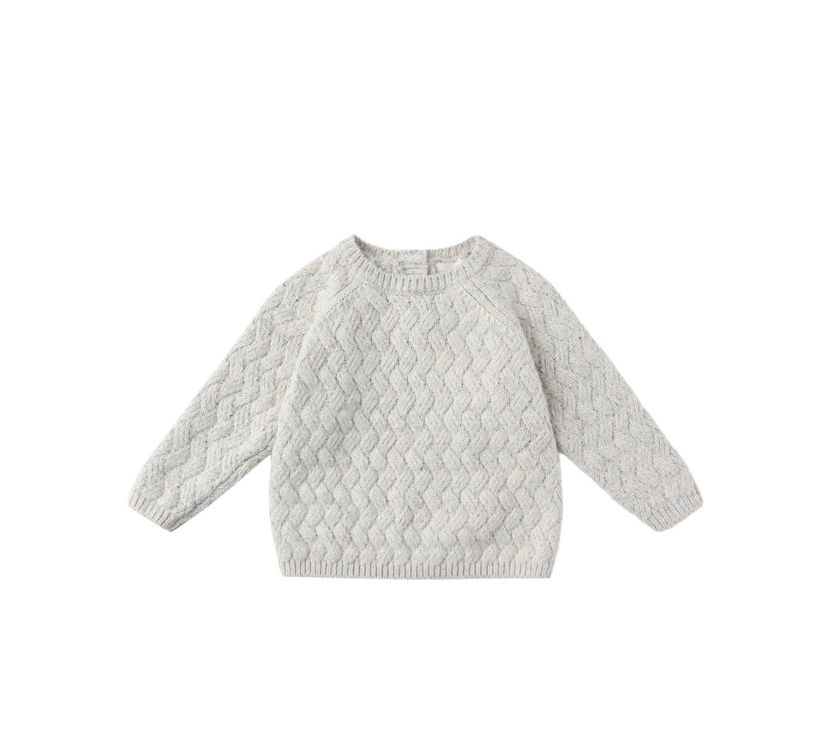 Knit Sweater || Heathered Blue