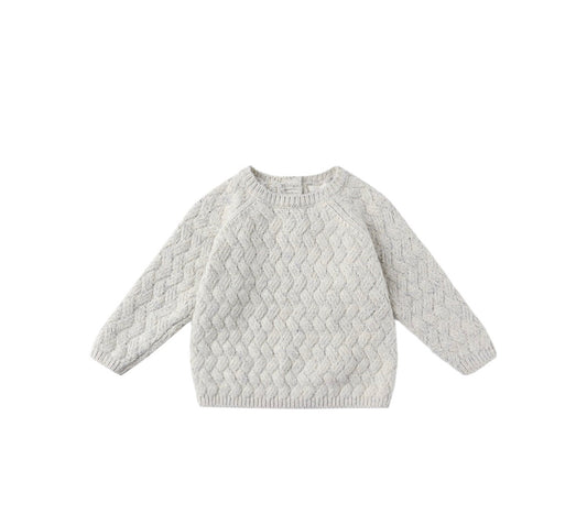 Knit Sweater || Heathered Blue