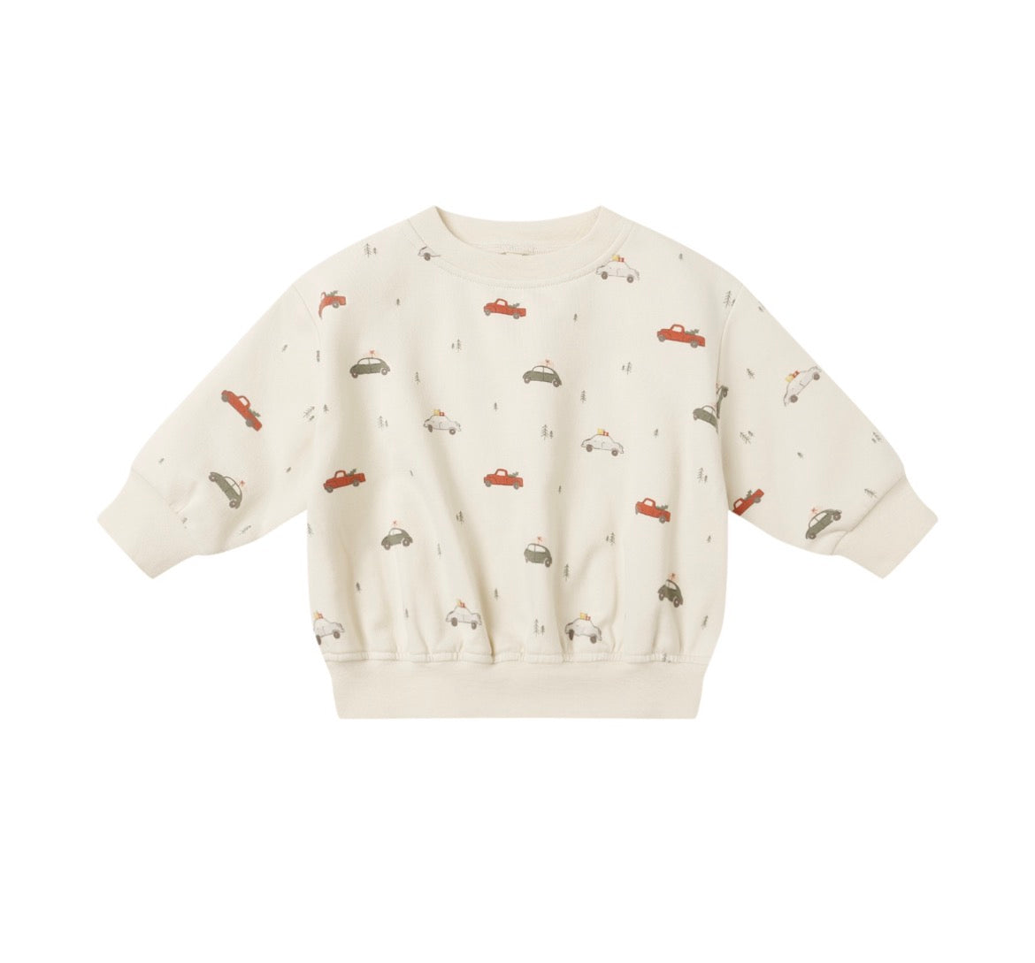 Relaxed Fleece Sweatshirt Cars