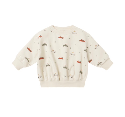 Relaxed Fleece Sweatshirt Cars