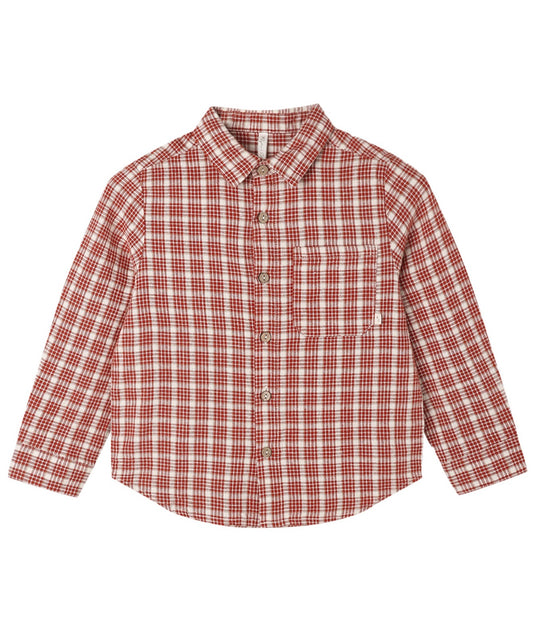Collared Long Sleeve Shirt - Vintage Plaid