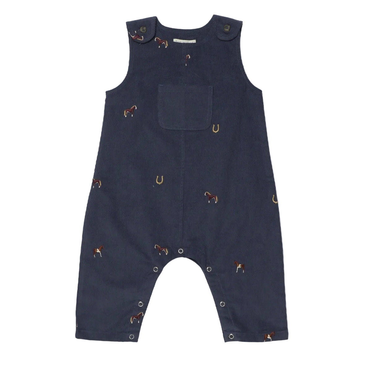 Baby Boys Noah Jumper-Navy Horse Embroidery