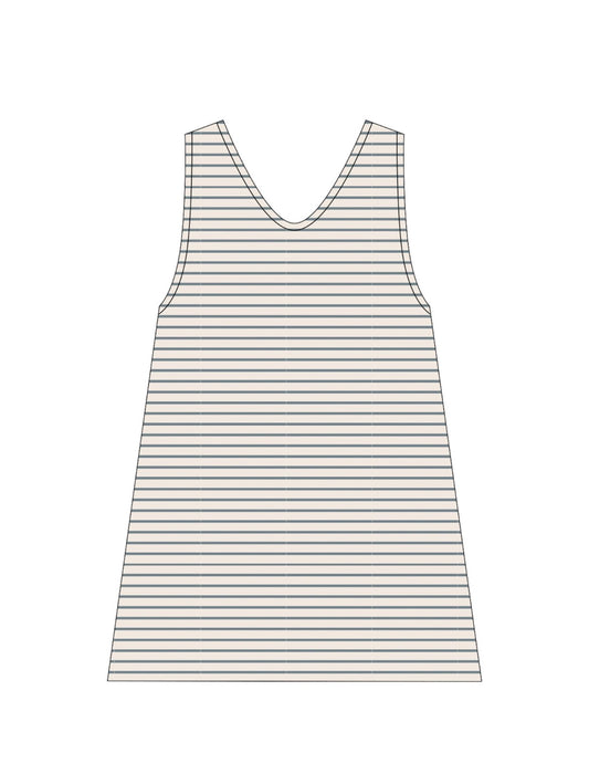 Rylee + Cru Teen Crochet Tank Mini Dress for Girls in Marine Stripe