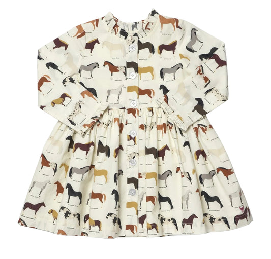 Girls Autumn Dress-Horse Breeds