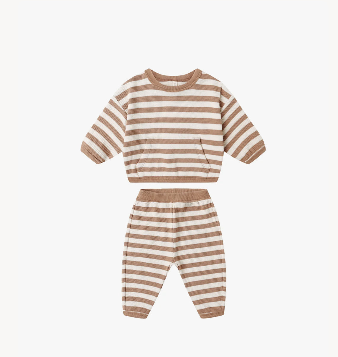 Waffle Slouch Set - Harvest Stripe
