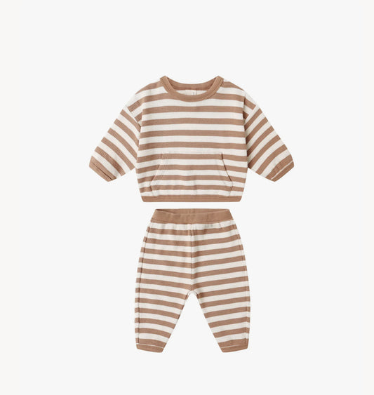Waffle Slouch Set - Harvest Stripe
