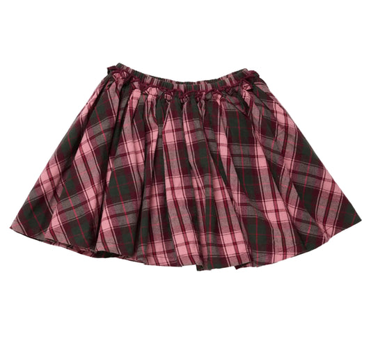 Pink Chicken Girls Burgundy Tartan Gianna Skirt