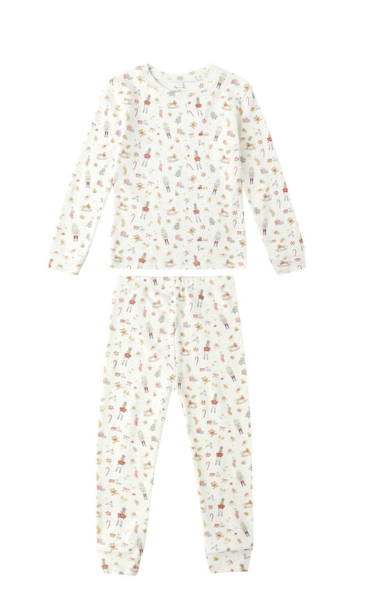 ORGANIC LONG SLEEVE PAJAMA SET || FESTIVE