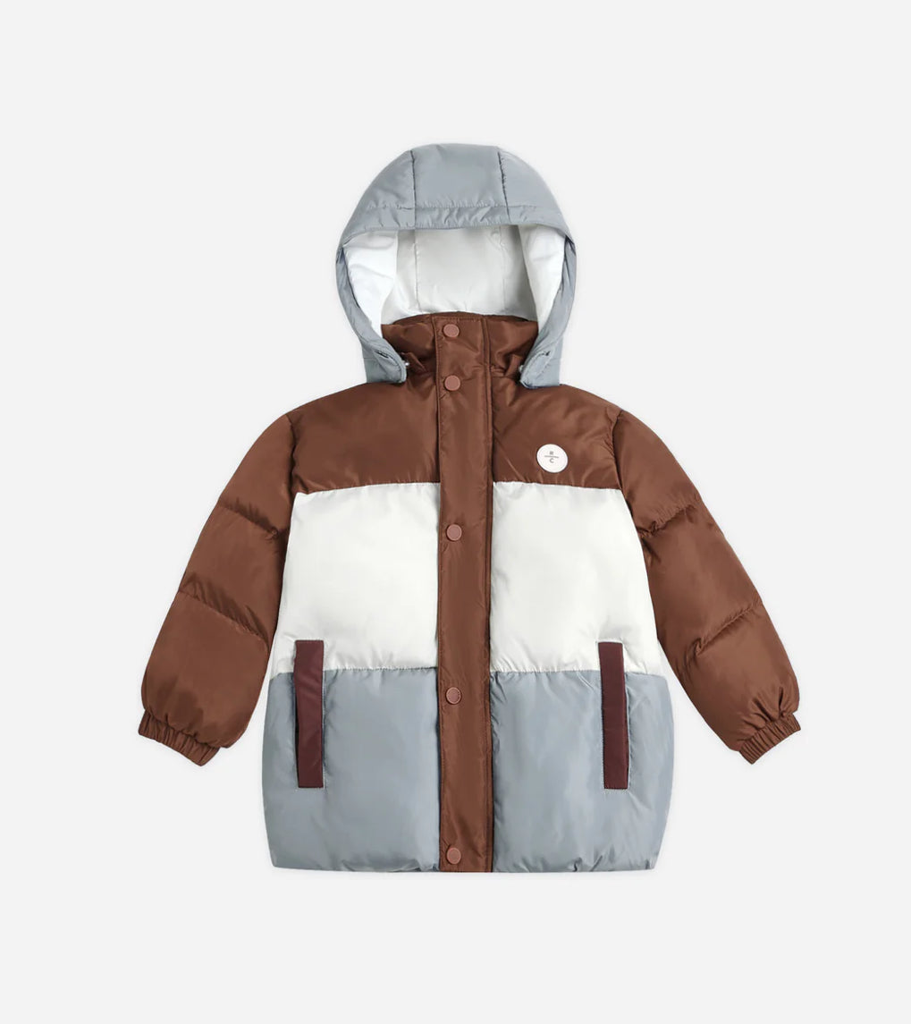 SKI PUFFER JACKET || BROWN