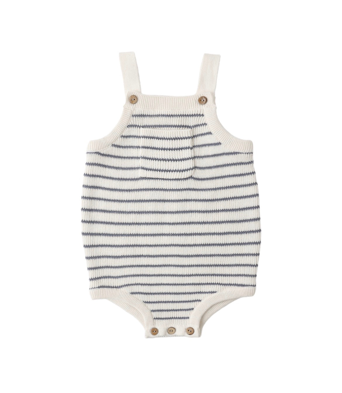 Rylee + Cru Ashton Knit Romper - Marine Stripe