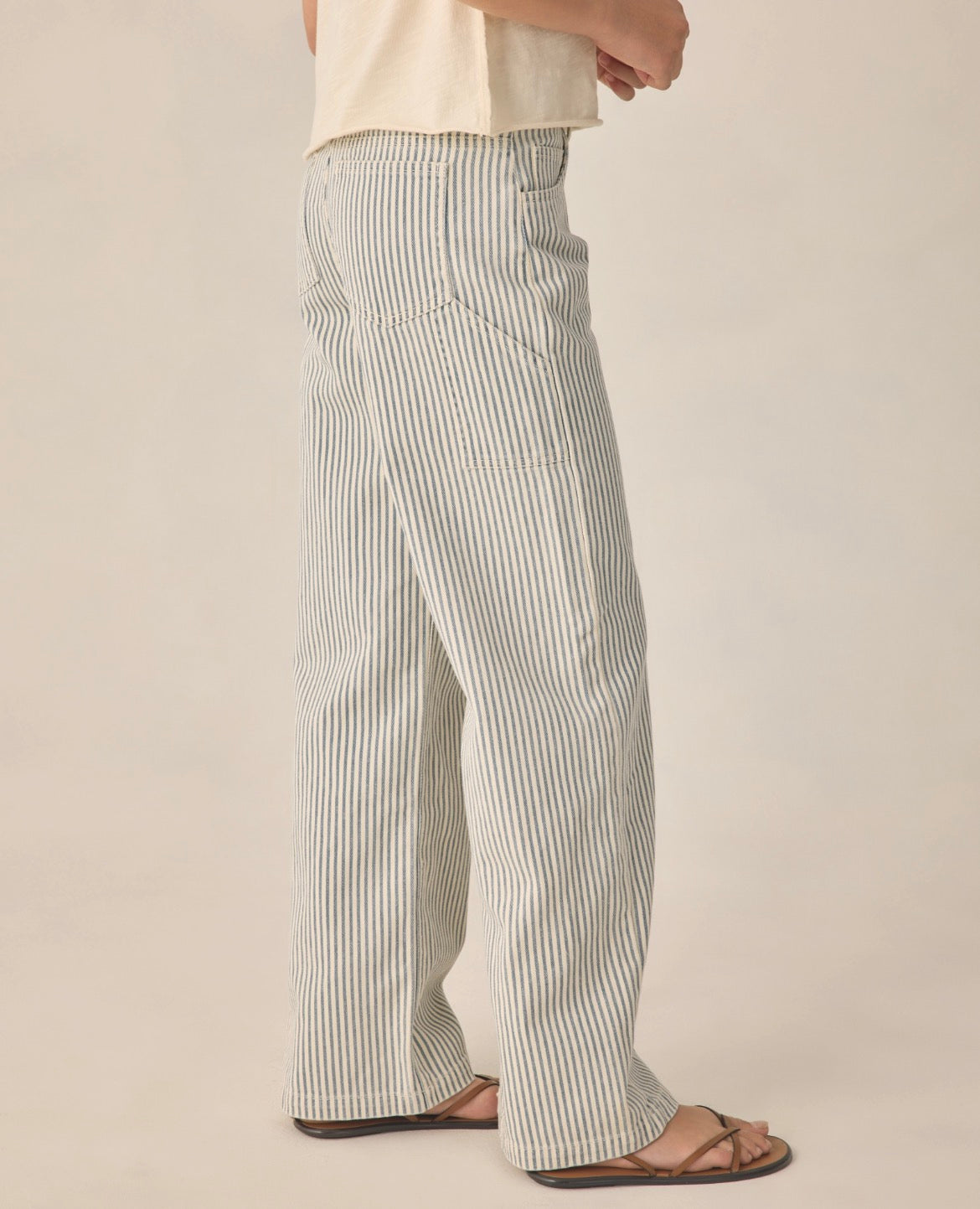 Rylee + Cru Baggy Wide Leg Pant ||Railroad Stripe