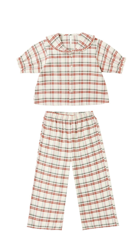 RUFFLE PAJAMAS || HOLIDAY FLANNEL