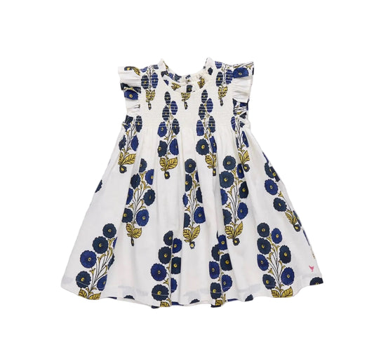 Girls Stevie Dress-Navy Buttercup Floral