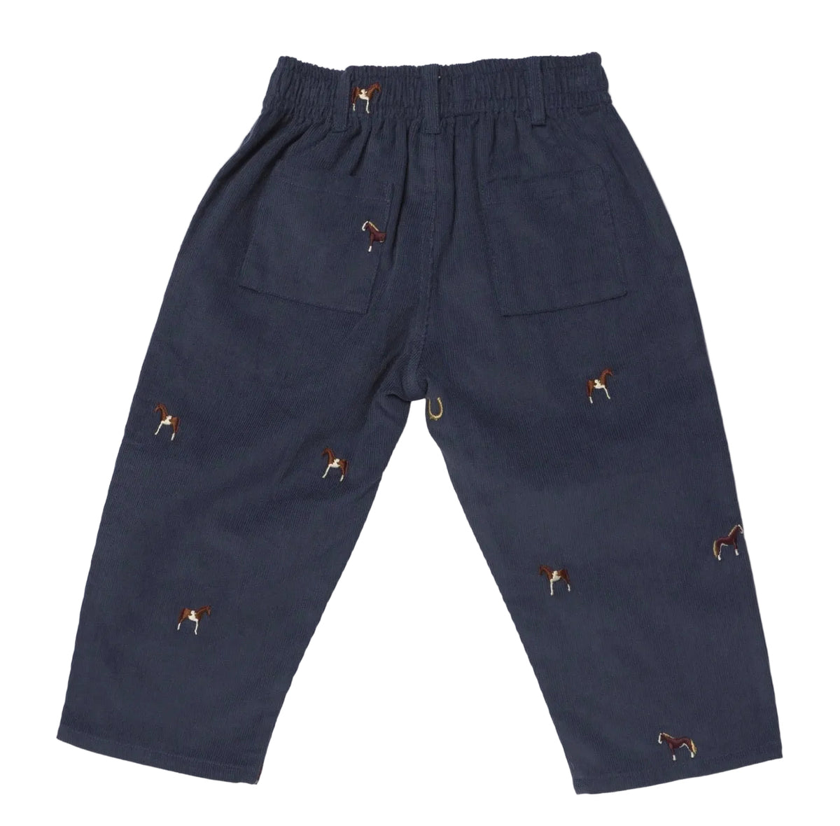 Boys Jackson Pant-Navy Horse Embroidery