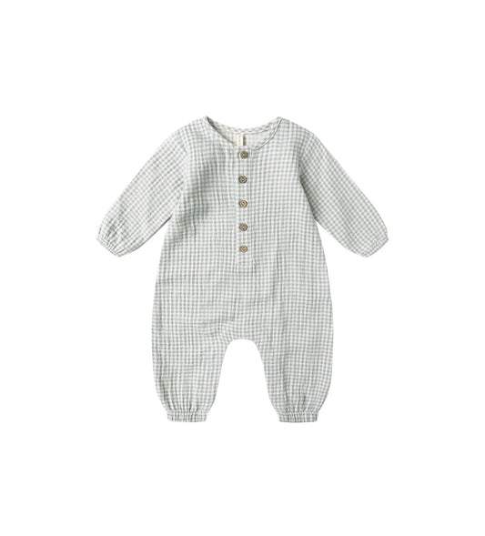 Woven Jumpsuit || Blue Gingham