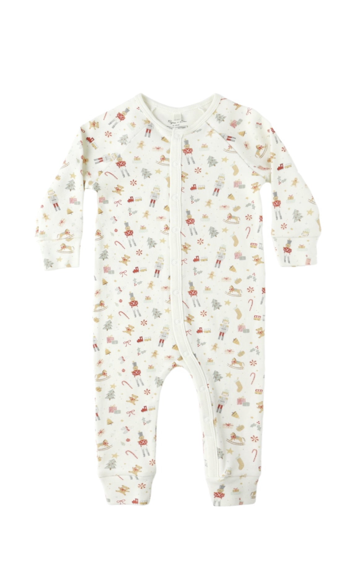 ORGANIC LONG JOHN PAJAMAS || FESTIVE