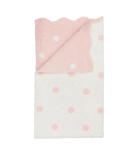 Pink Dot Chenille Blanket