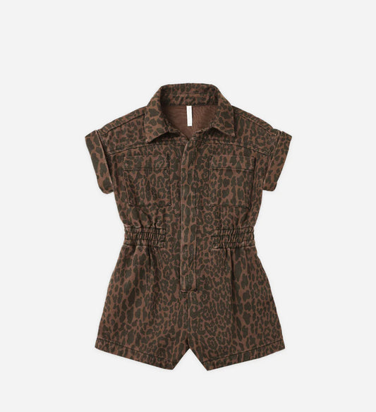 UTILITY ROMPER || LEOPARD