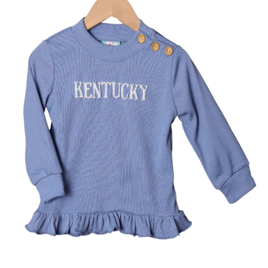 French Knot Ruffle Kentucky Pullover