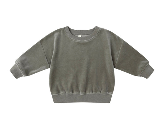 Velour Relaxed Sweatshirt Forest