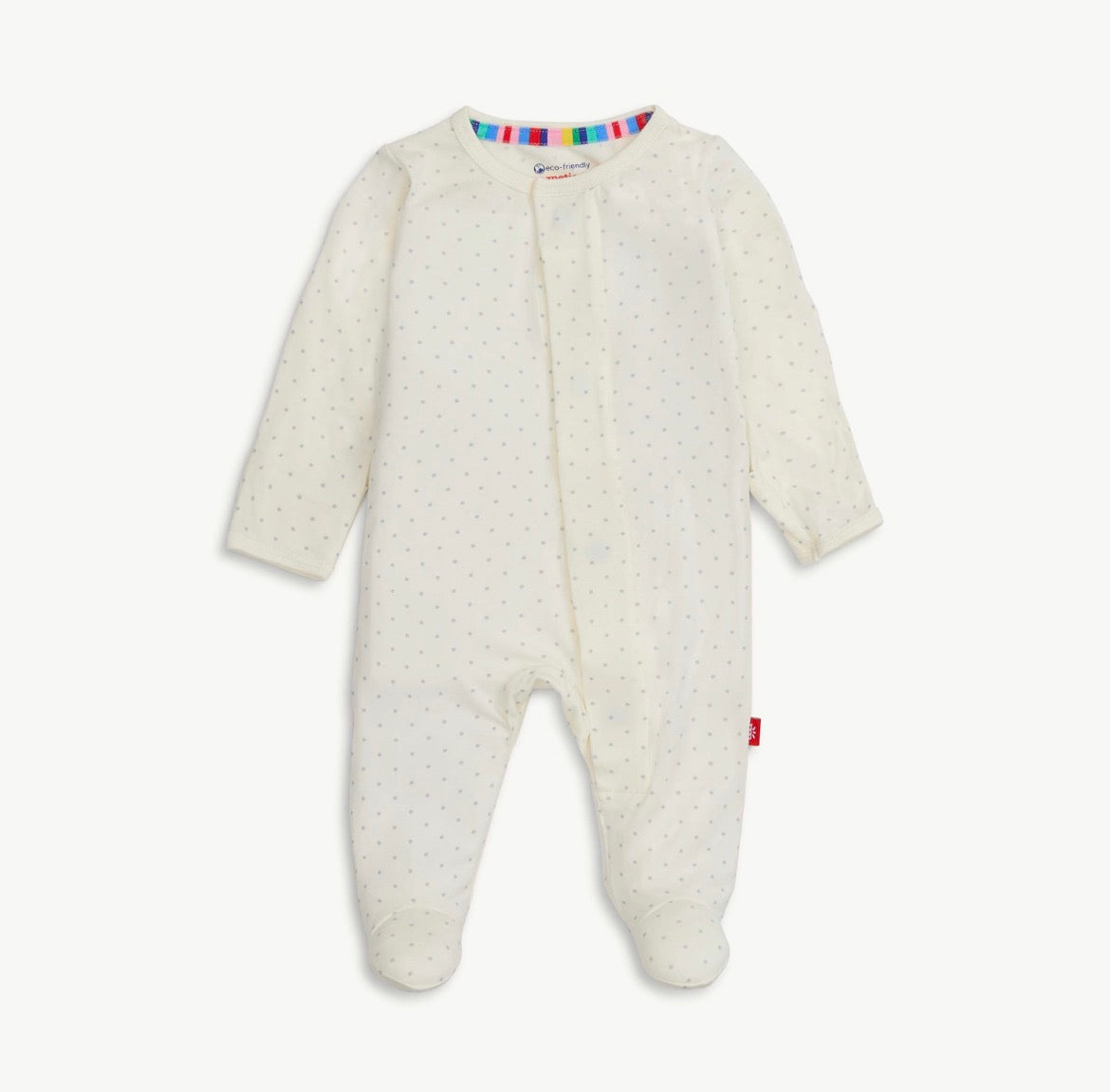 Pin Dot Cream Footie