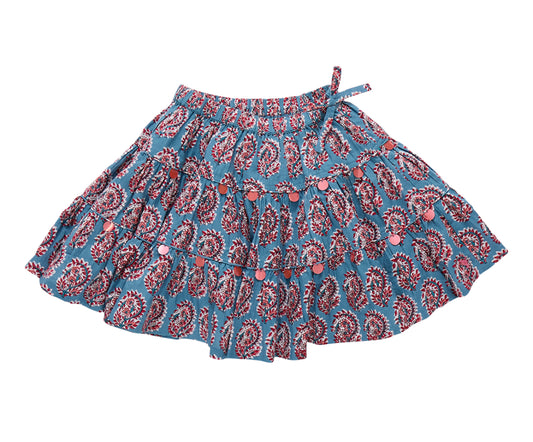 Allie Skirt - Blue Paisley