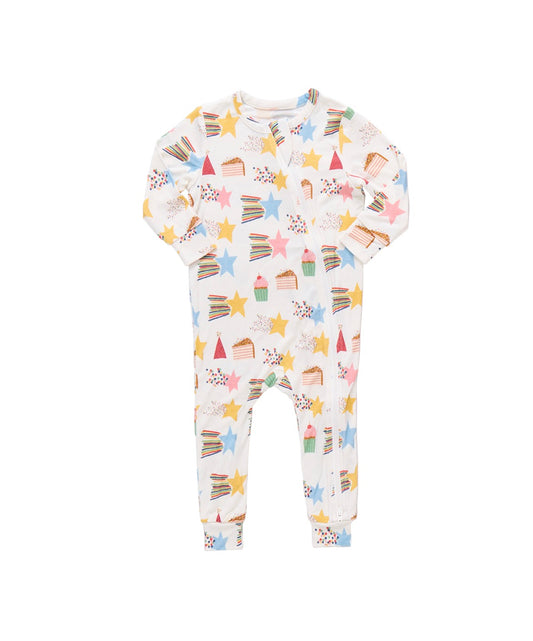 Baby Bamboo Romper - Birthday Star