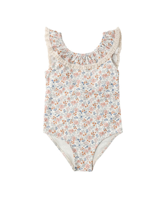 Rylee + Cru Margaret One-Piece for Girls in Flower Field