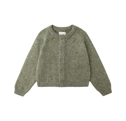 FUZZY CARDIGAN || EVERGREEN