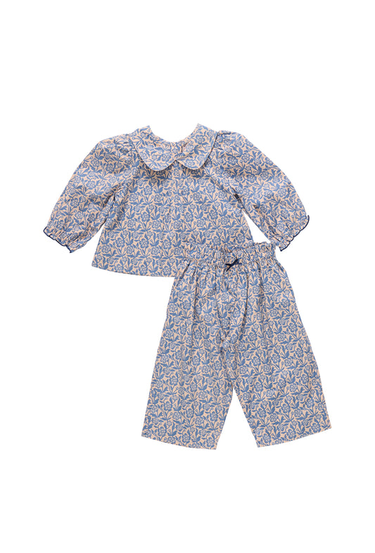 Baby Girls Dawson Set-Blue Climbing Floral