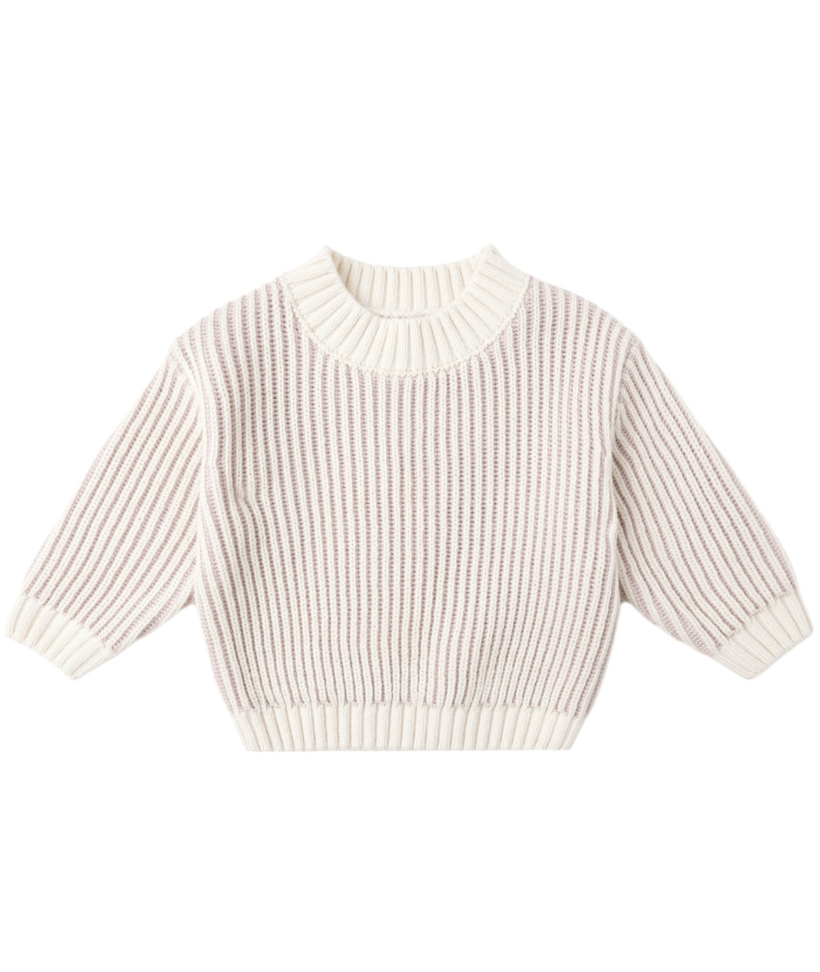 Relaxed Knit Sweater-Lilac