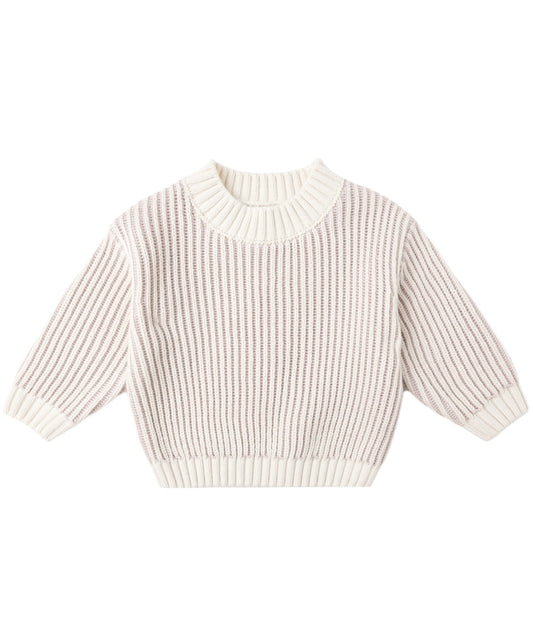 Relaxed Knit Sweater-Lilac