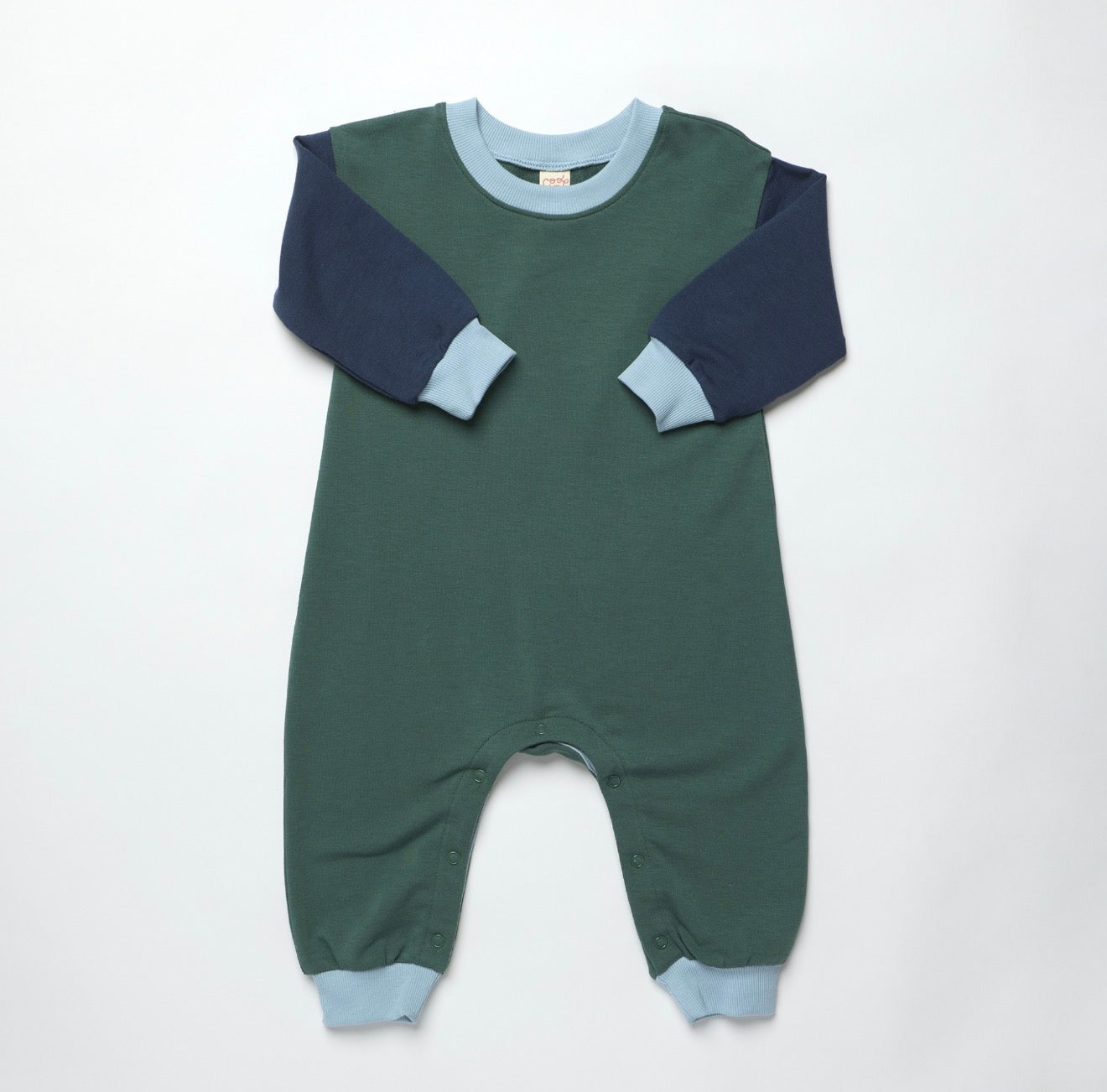 Baby Runaround Jumpsuit - Green Color Block