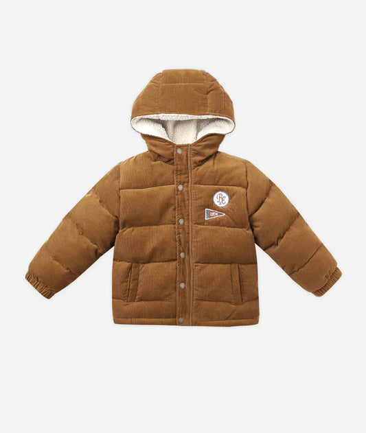 CORD PUFFER JACKET || GOLDEN