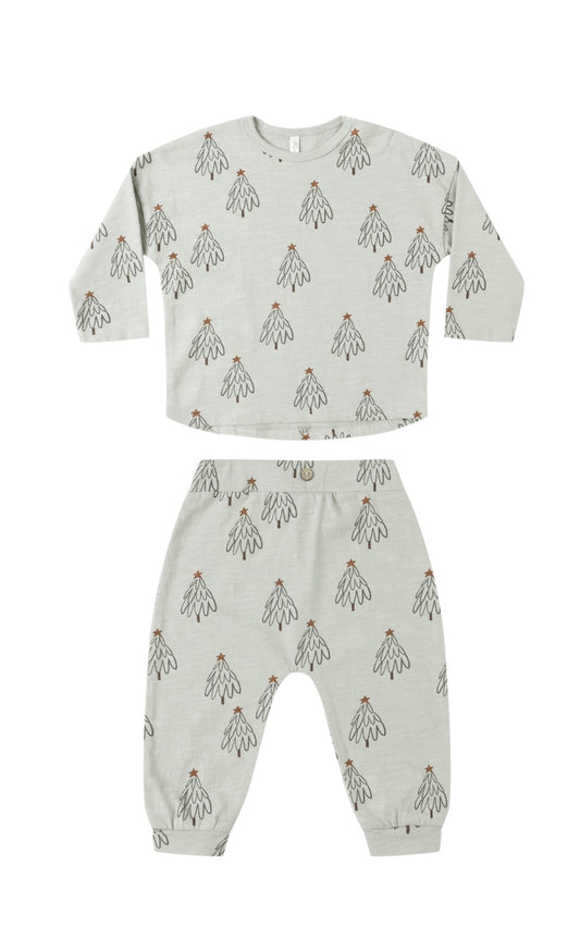 LONG SLEEVE TEE + PANT SET || TREES