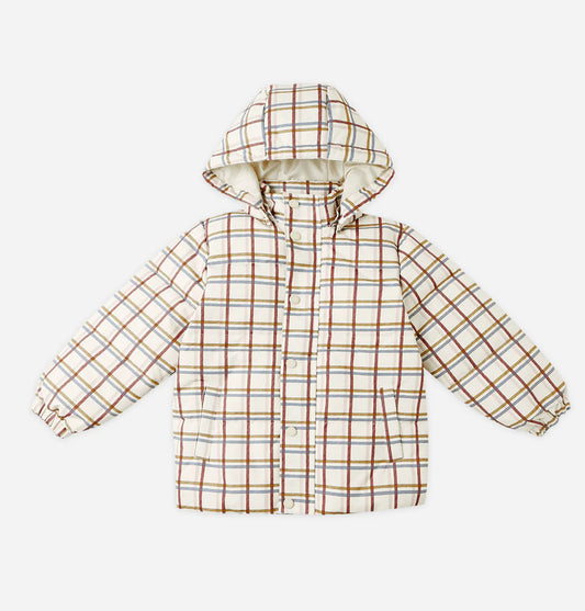 PUFFER JACKET || MULTI-PLAID