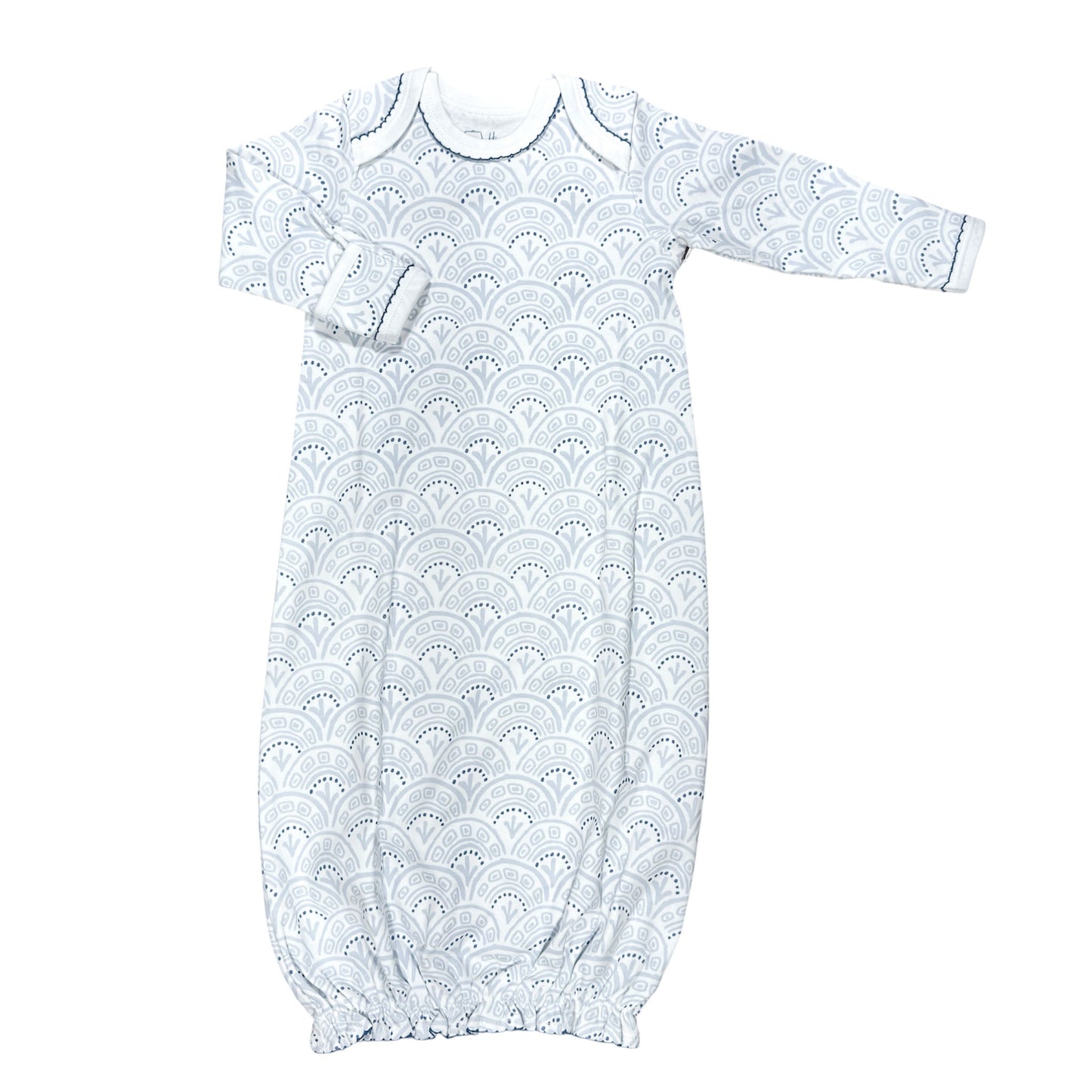 Heyward House Gown-Blue Scallop