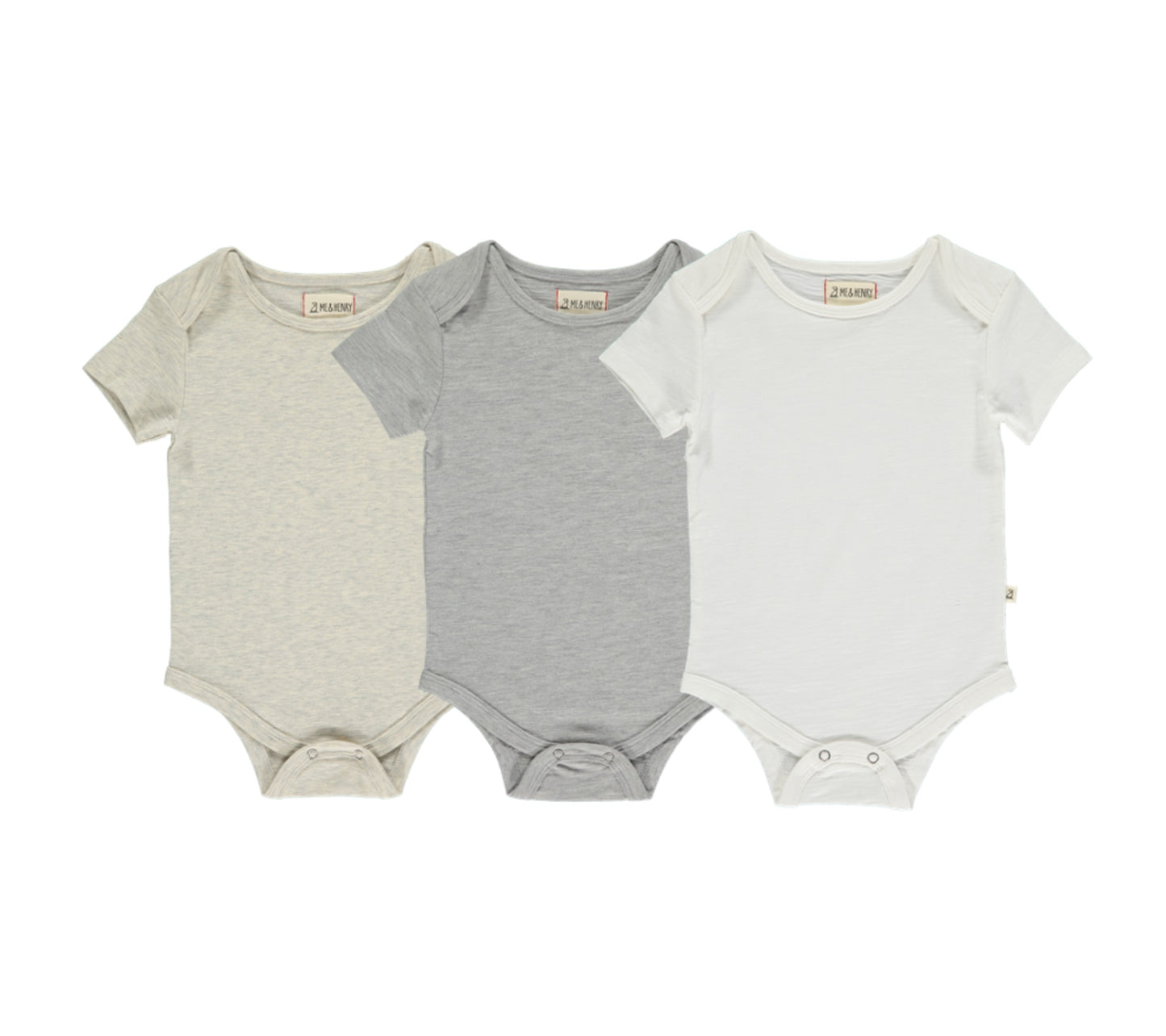 WALTY Triple pack onesie - Pale Solids