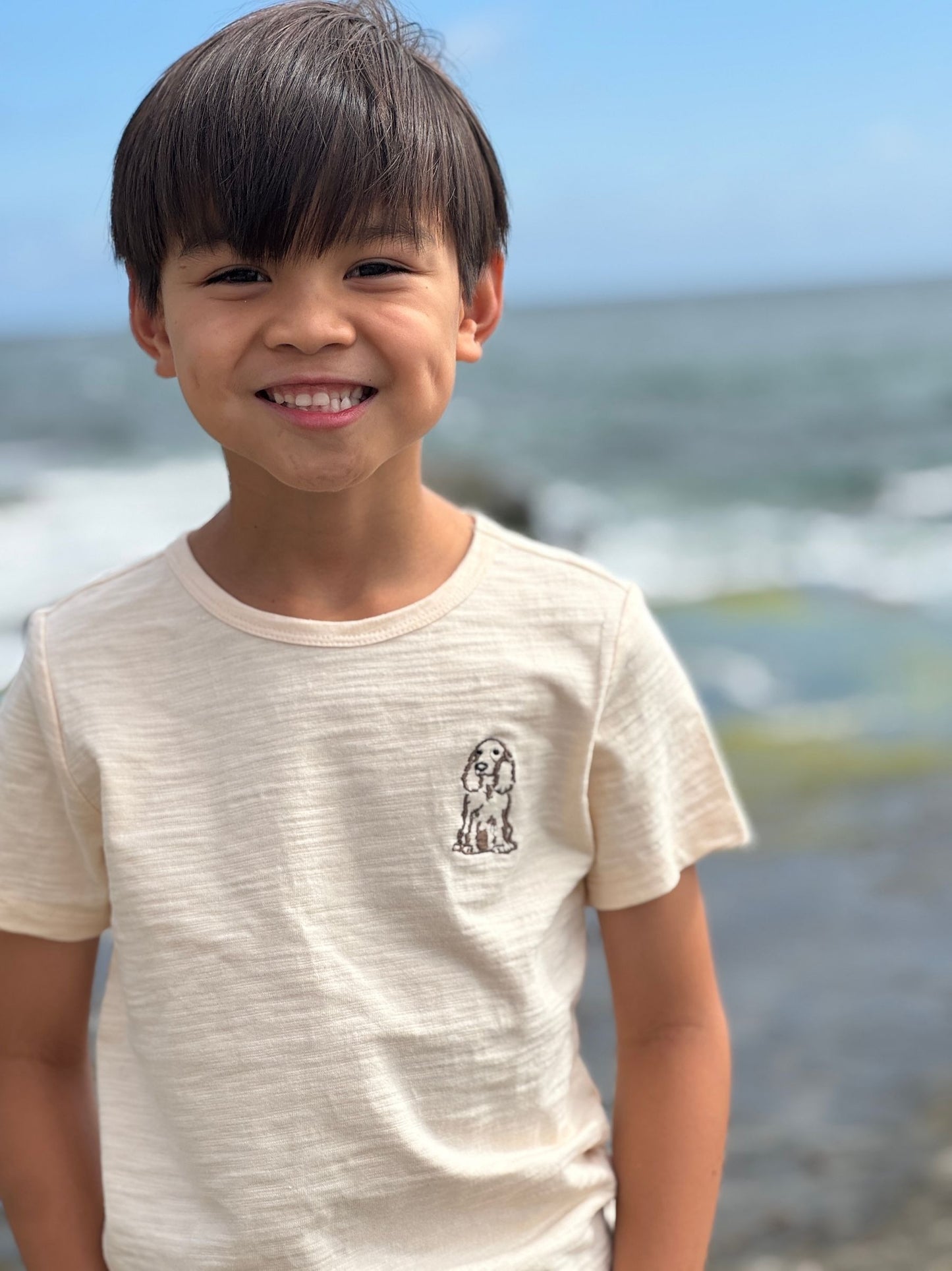 MARINE embroidered Tee - Henry the Dog
