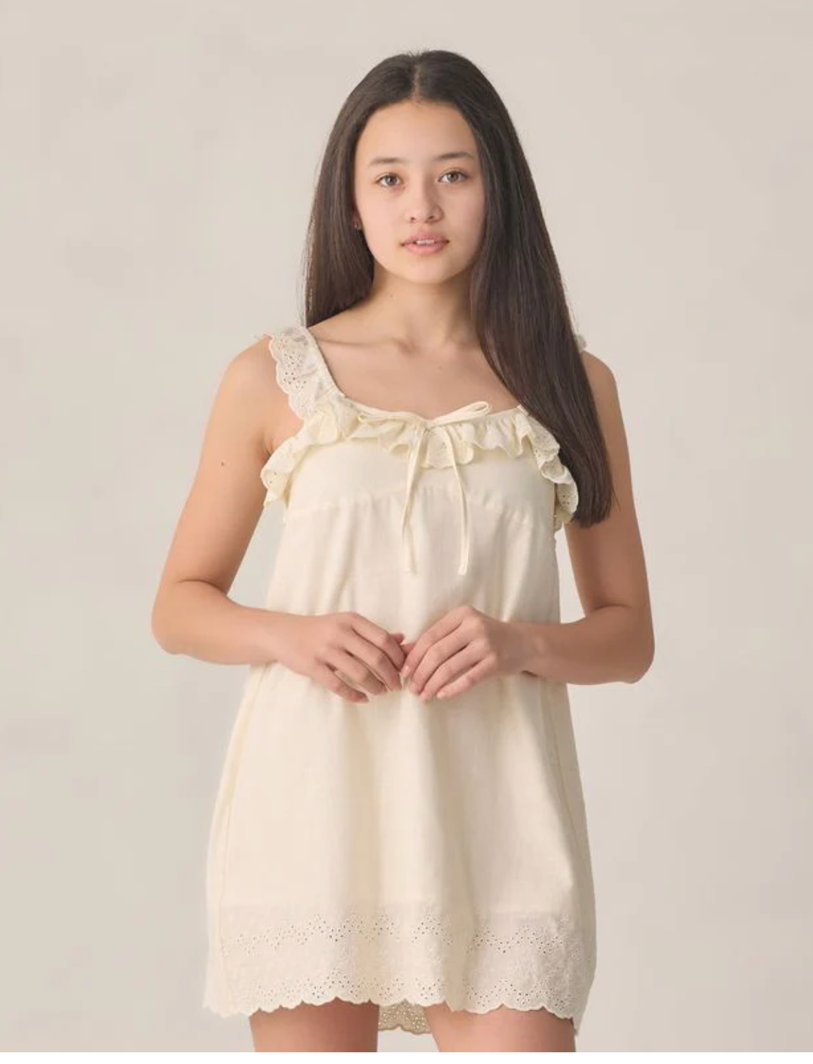 TEEN IDA MINI DRESS IVORY