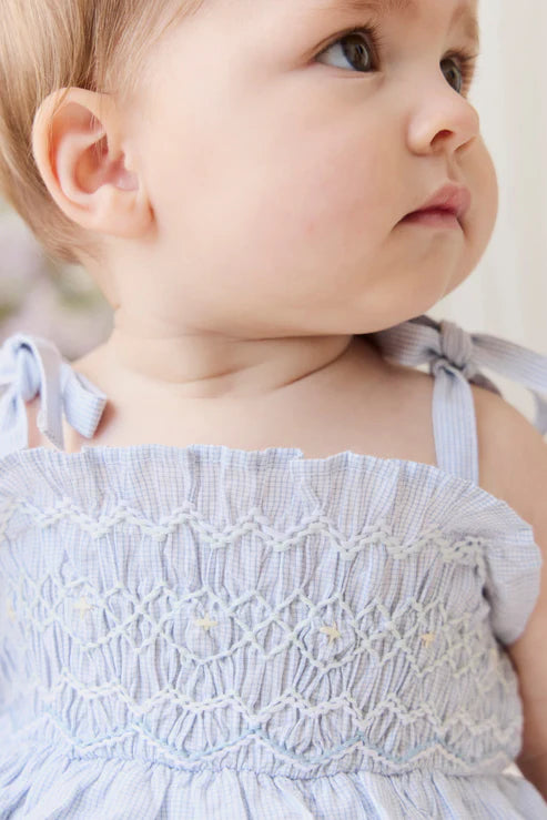 Jamie Kay Organic Cotton Desiree Playsuit in Petite Check for Girls