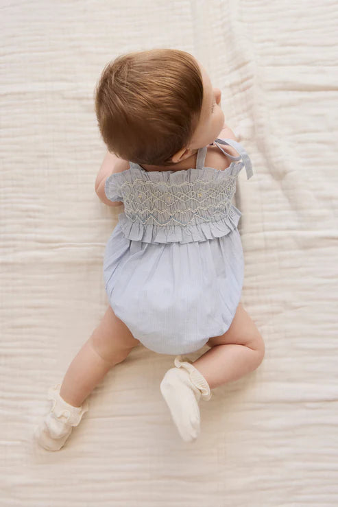 Jamie Kay Organic Cotton Desiree Playsuit in Petite Check for Girls