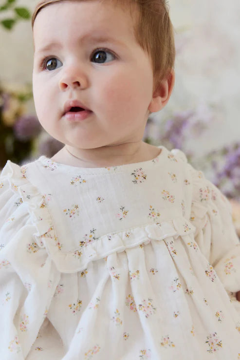 Jamie Kay Organic Cotton Muslin Frances Playsuit in Ayla Whisper for Girls