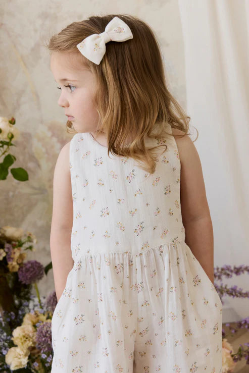 Jamie Kay Organic Cotton Muslin Marceline Jumpsuit for Girls in Ayla Whisper