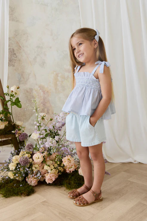 Jamie Kay Organic Cotton Desiree Top for Girls in Petite Check