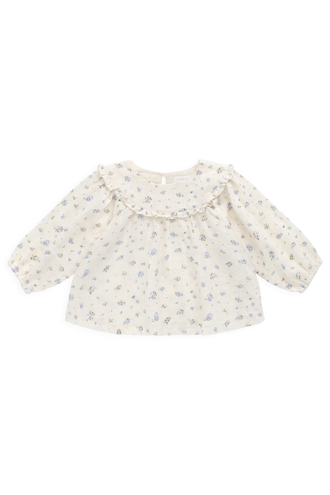 Jamie Kay Organic Cotton Nathalie Blouse for Girls -Juniper Fields Blue