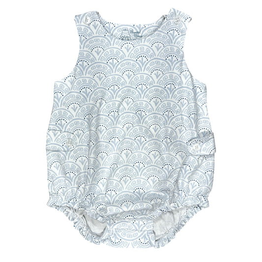 Heyward House Sleeveless Boy Bubble-Blue Scallop