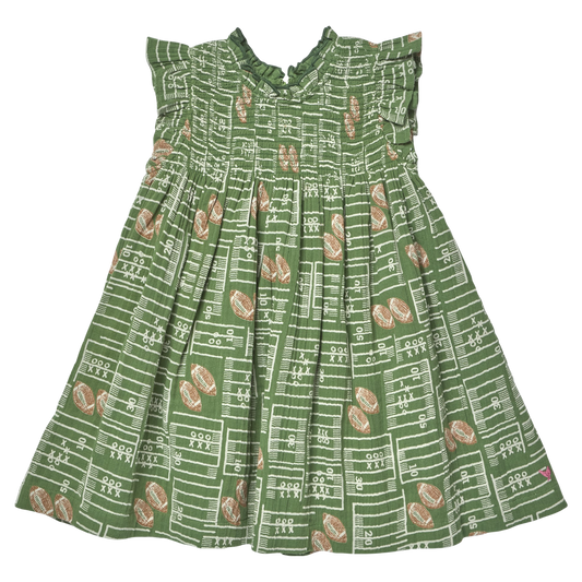 Pink Chicken Girls Stevie Dress - Football Field