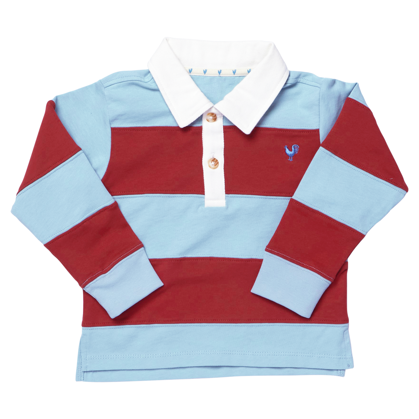 Blue Rooster Boys Albert Rugby Shirt - Blue Maroon